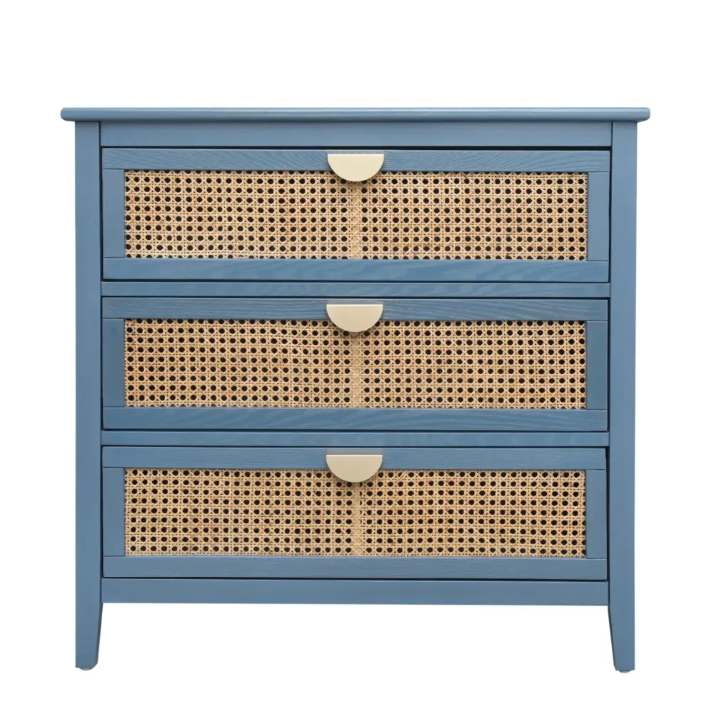 3 Drawer Cabinet, Unadulterated Rattan, American Furniture