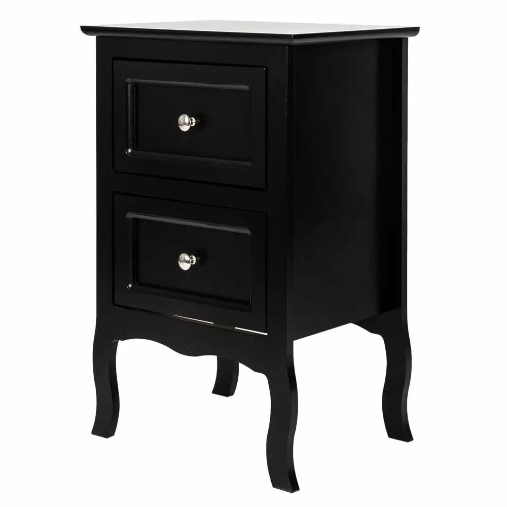 Ktaxon Nightstand End Side Table 2-Drawers Country Style FCH
