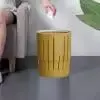 Bxaolu Non-Contact Bathroom Trash Can Large Capacity Round Thickened Living Room Garbage Bin