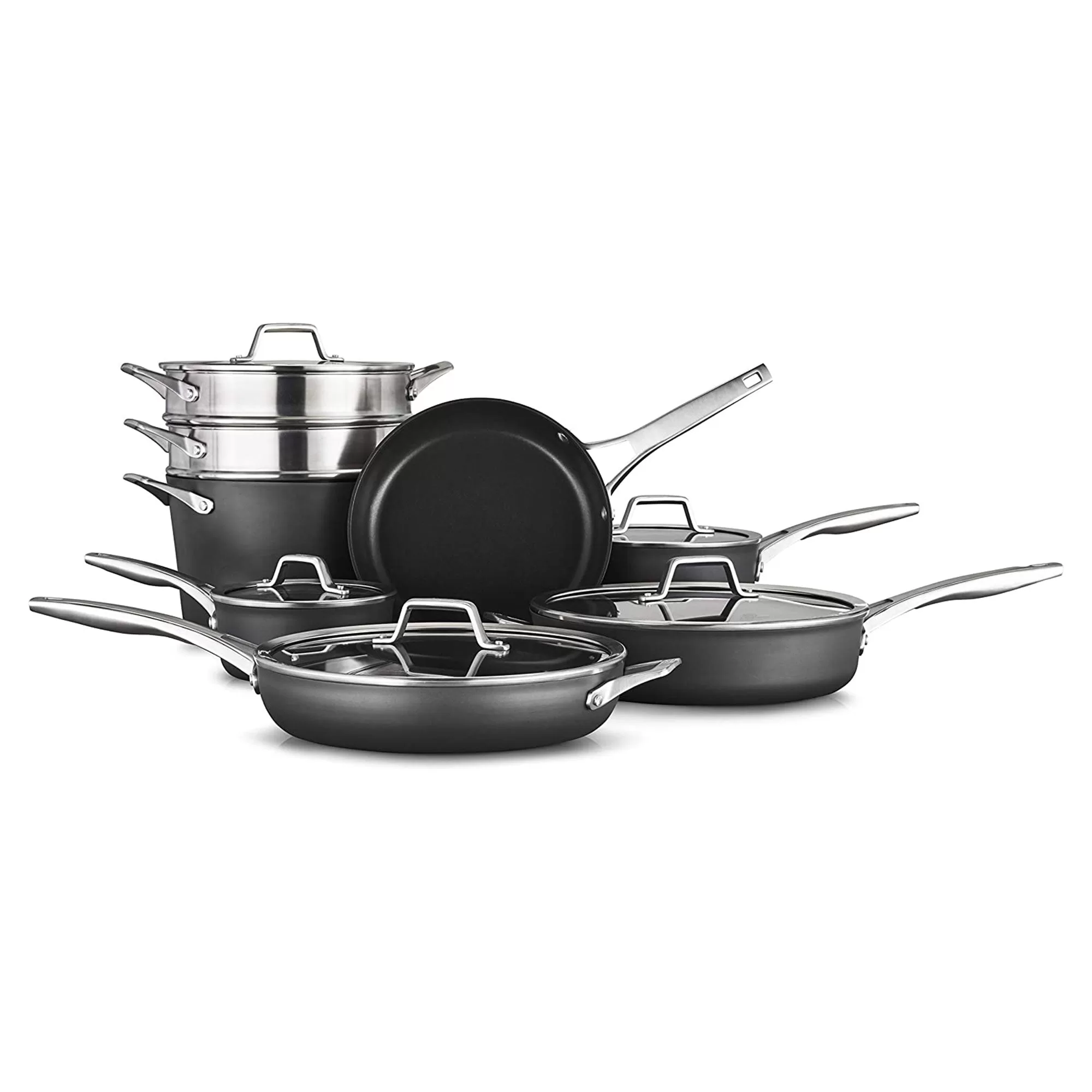Calphalon 13 Piece Nonstick Kitchen Cookware Set Stay Cool Handles Black