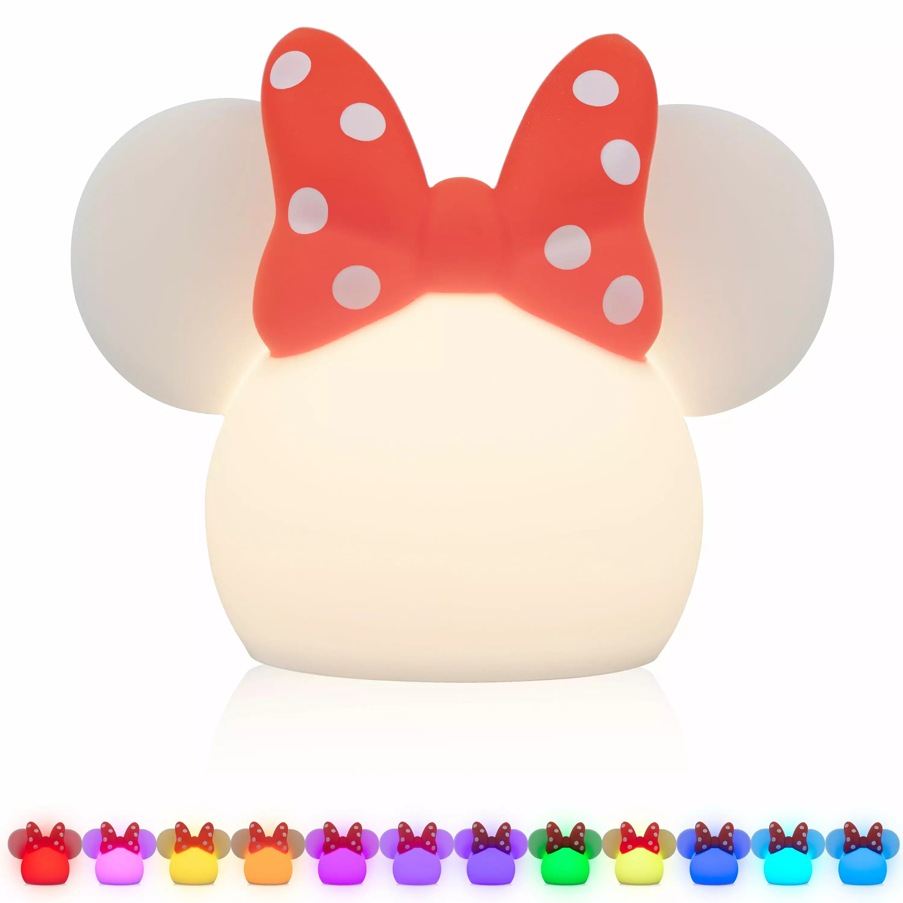 Disney Color Changing Minnie Mouse LED Tabletop Lamp Dimmable USB Battery Powered