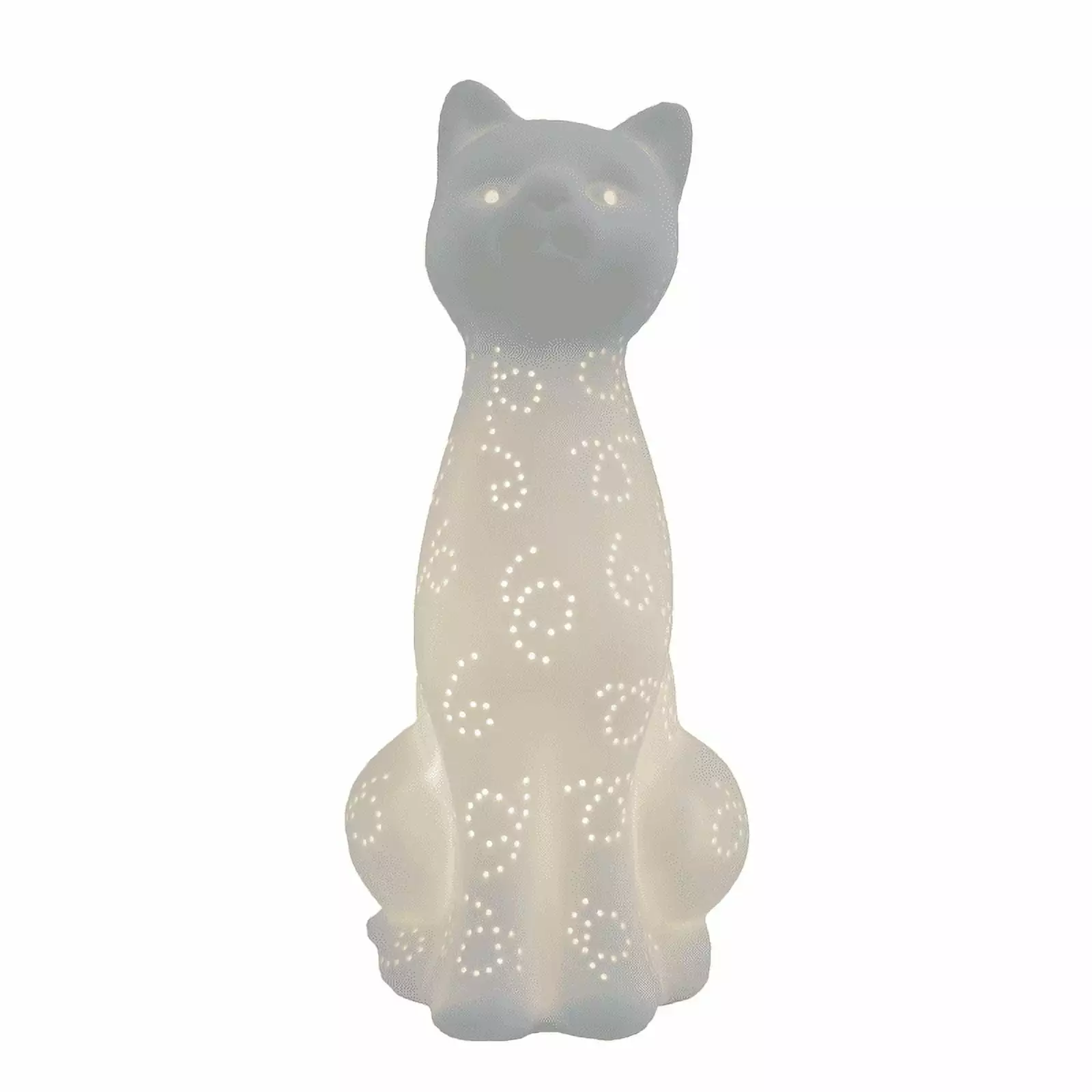 Porcelain Kitty Cat Shaped Animal Light Table Lamp Home Decor Simple Designs