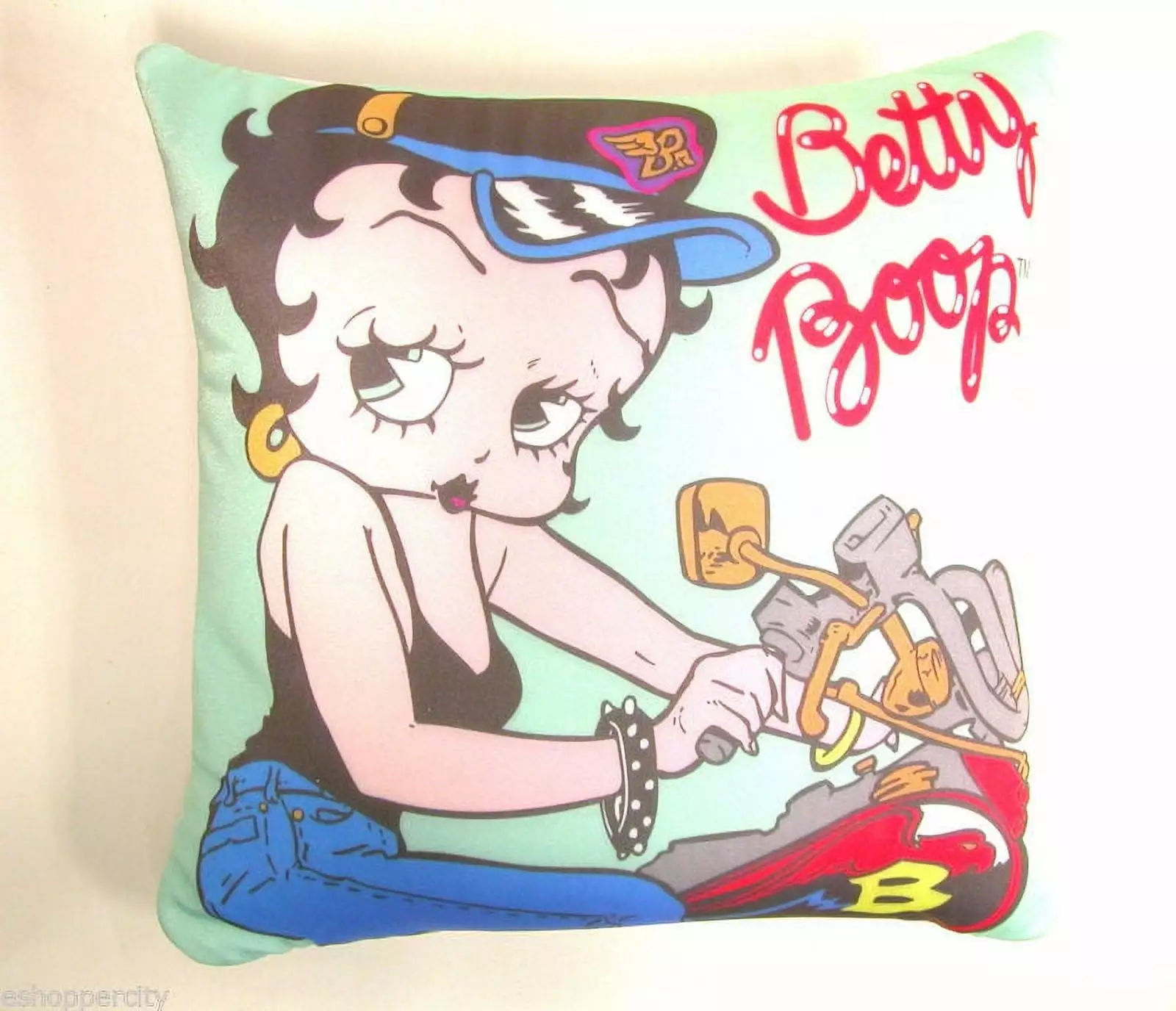 Betty Boop 14 Microbead Pillow Biker Very Cute Throw Decor