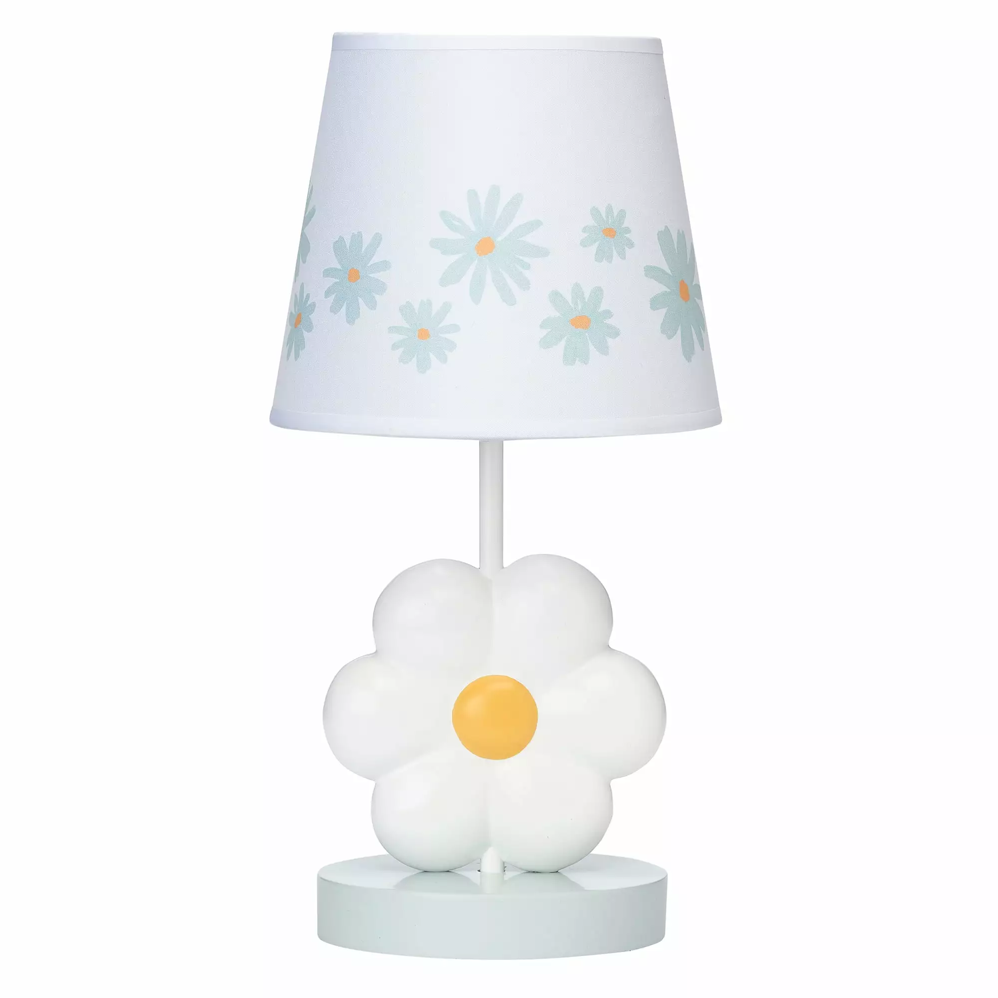 Lambs & Ivy Sweet Daisy White Floral Nursery Child Lamp Shade Bulb