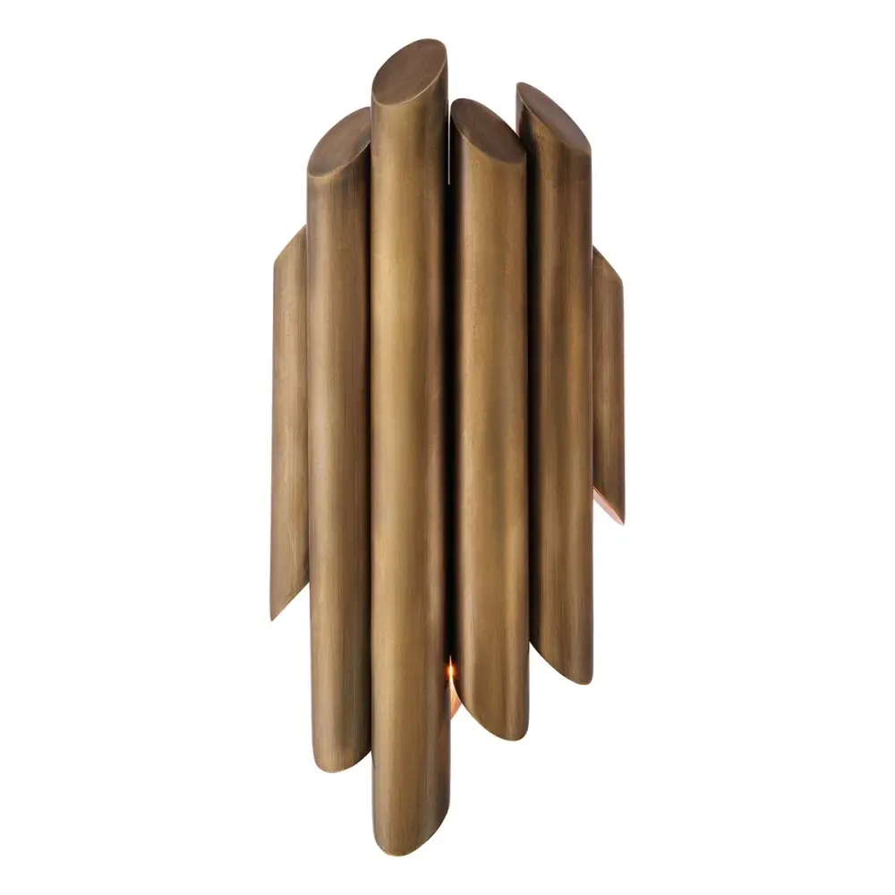 Beau Rivage Round Wall Lamp - Old-school Brass
