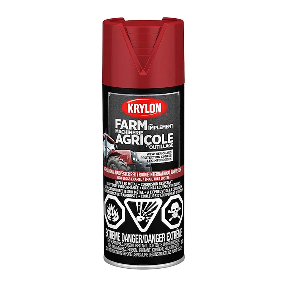 Krylon Farm and Implement Spray-Paint High Gloss International Harvester Ruby, 340 g