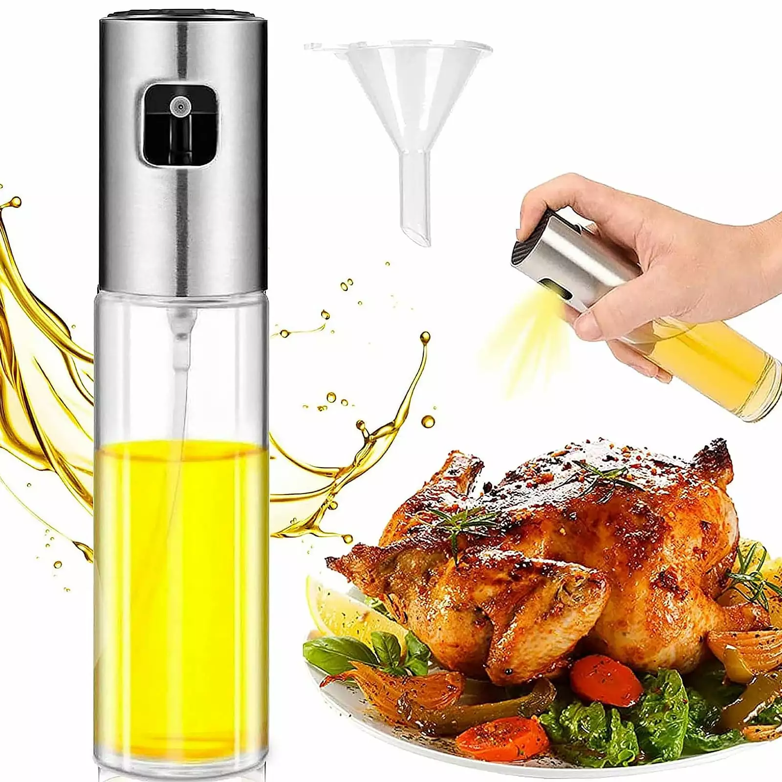 ZOUYUE 100ml Oil Sprayer Mister Cooking Salad BBQ and Kitchen Baking