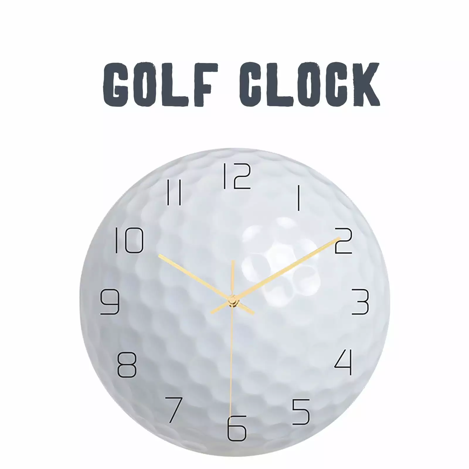 CHGBMOK Christmas Decor Round Golf Exterior Wall Clock Mute Home Decoration Holiday Gift