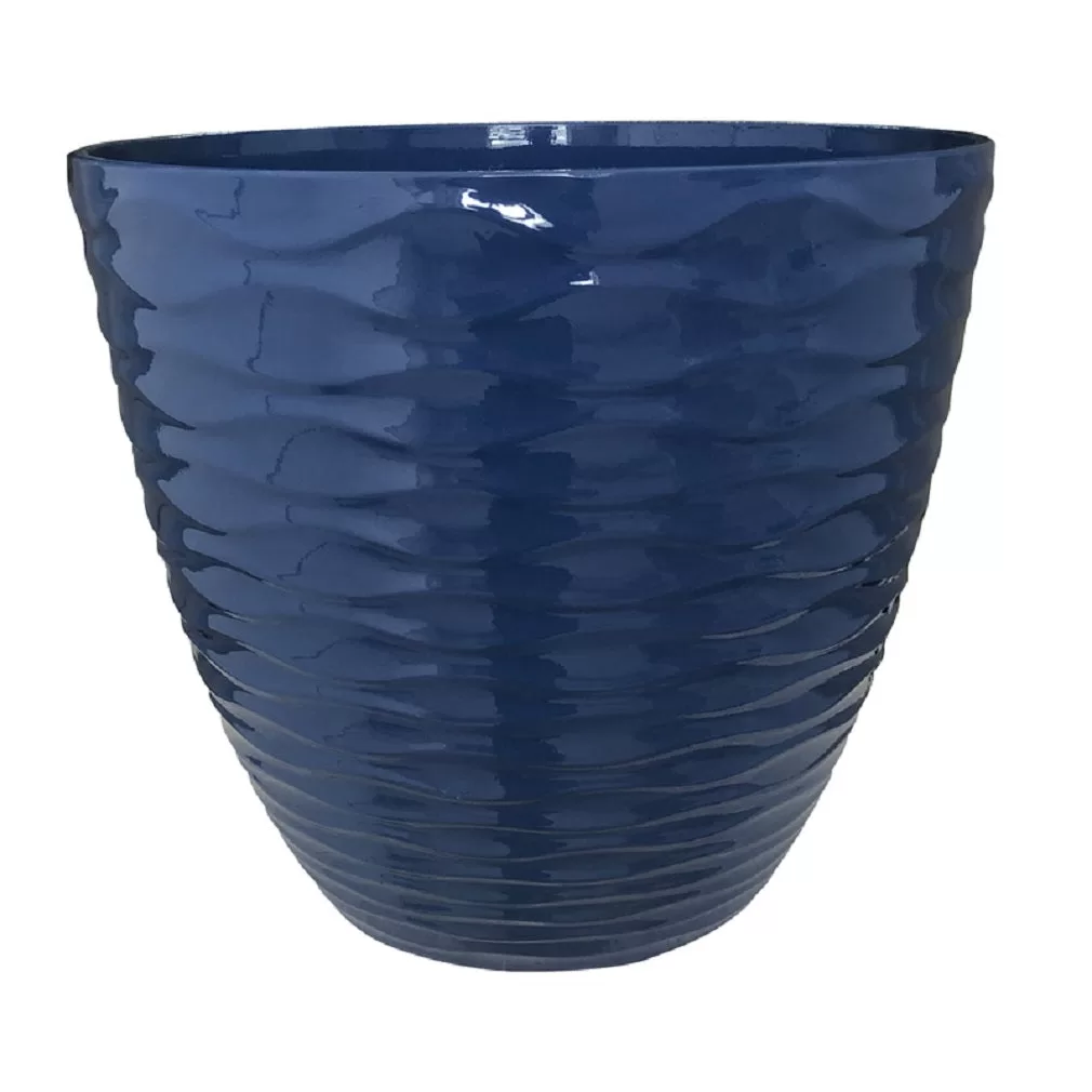 Southern Patio HDR-081395 Navy Resin Patio Planter Outdoor Decor