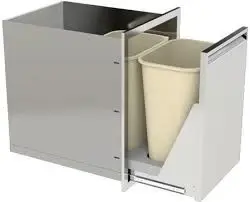 BBQ-350-TREC-DRW - PCM 350 Series 20-Inch Roll-Out Dual Trash/Recycling Bin