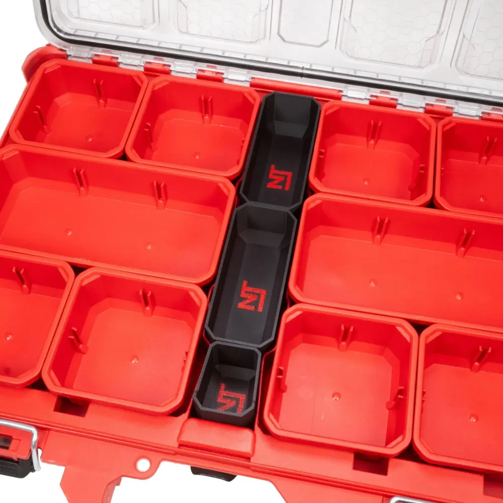 Center Bins Milwaukee Low-Profile PACKOUT Organizer Matte Black | 13 Gallon
