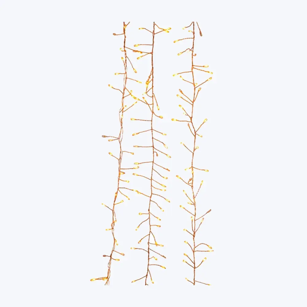 8' Classic White Fairy Twinkle Lights on Warm-toned Wire