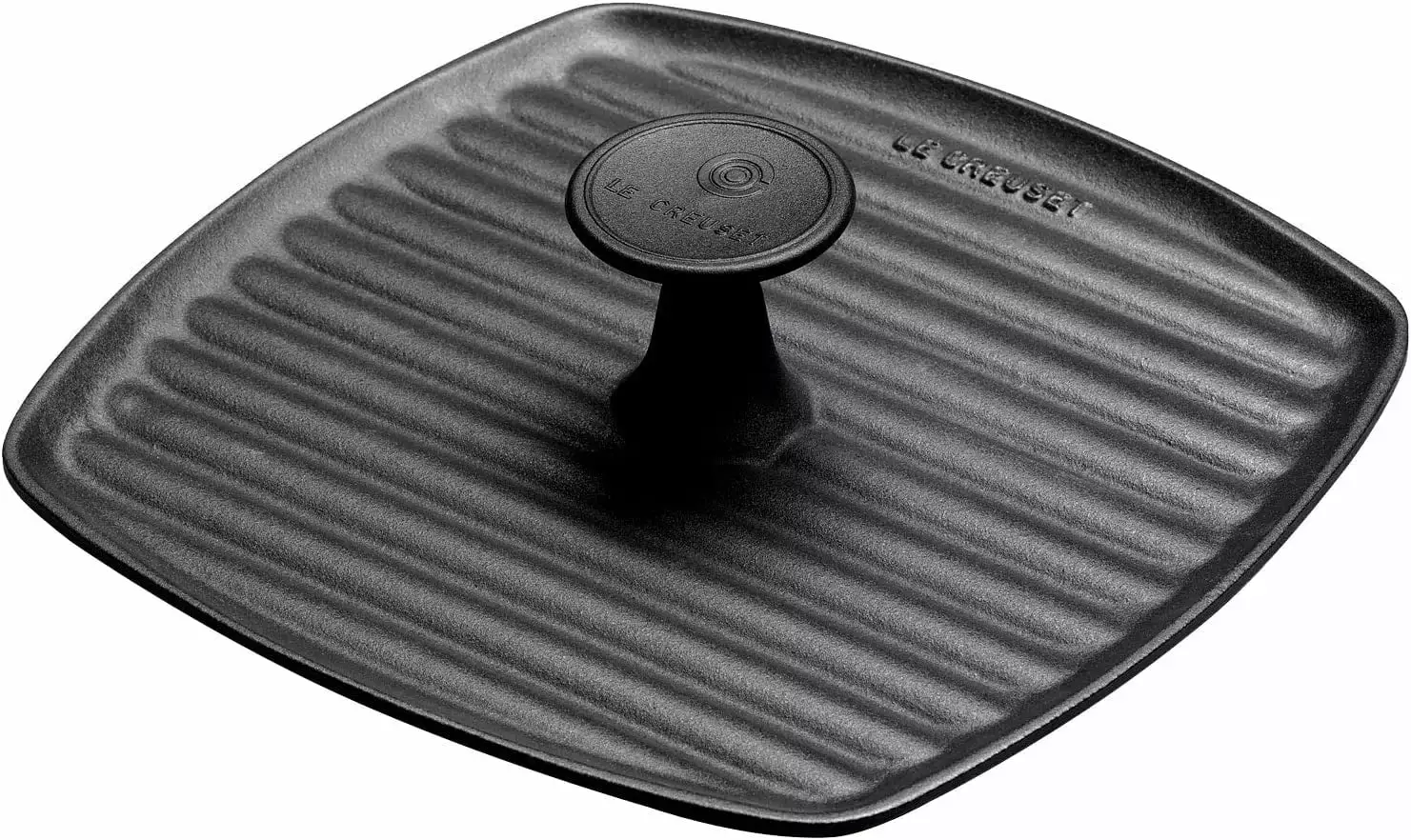 Le Creuset Enameled Cast Iron Panini Press 9 Inch Licorice Color