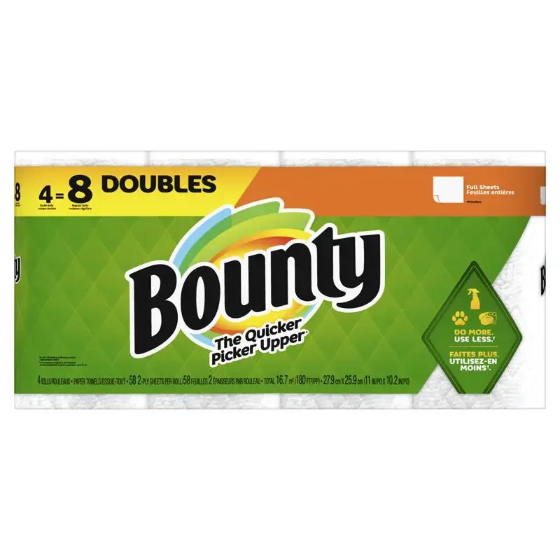 Bounty Paper Towels 64 Sheet 2 Ply 4 Pack Pack 6 Quick Absorbing Kitchen Towels