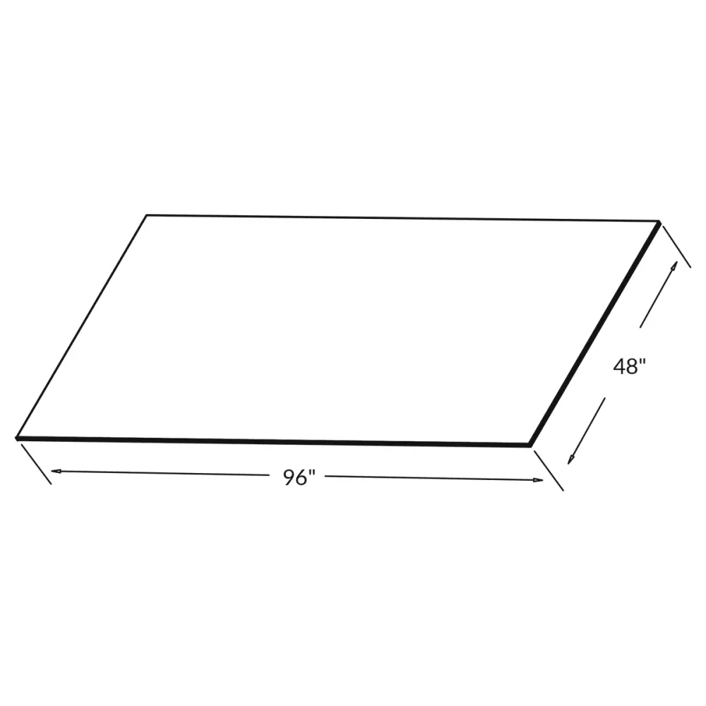 Back Panel Molding BP4896 Danbury Cobalt LessCare 96 . width 48 . height 0.125 . depth