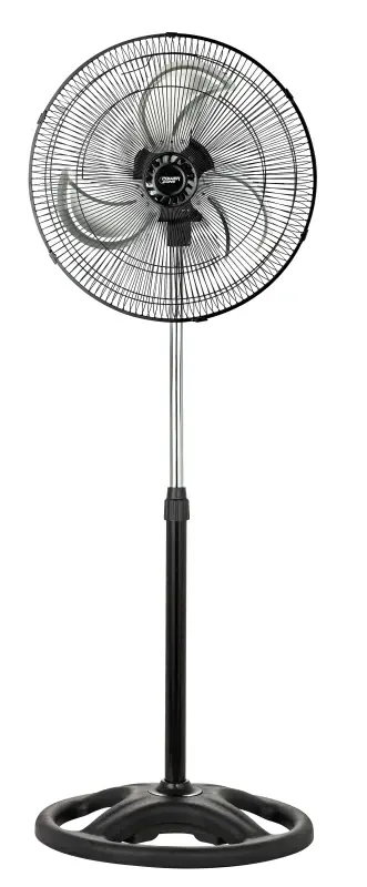 PowerZone CZHVP18EXP High-Velocity Pedestal Fan, 120 V, 0.83 , 90 deg Sweep, 18 Dia Blade, 3-Blade, Metallic Blade