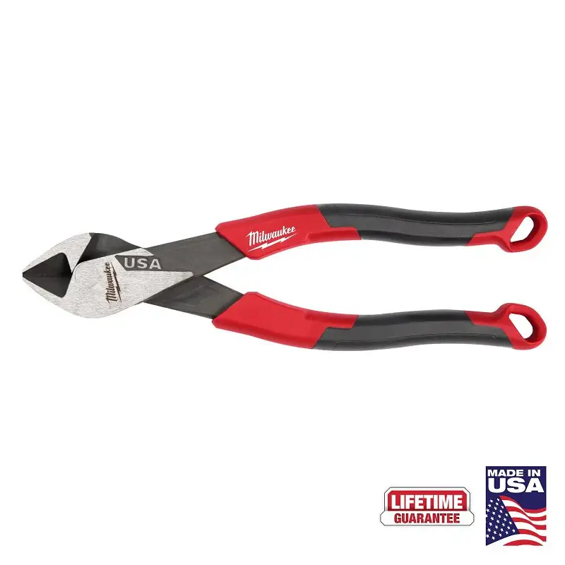 Milwaukee MT557 Cutting Pliers, 7-1/2 OAL, 0.78 Jaw Opening, Black/Red Handle