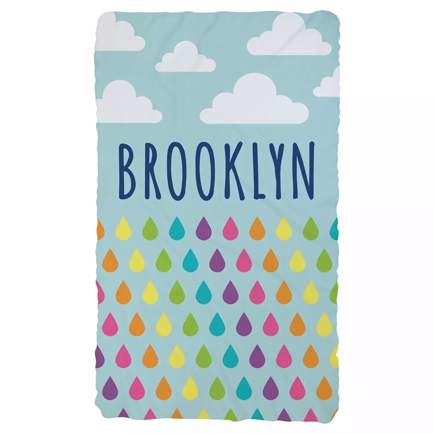 Personalized Rainbow Fleece Blanket Custom Name Gift ONLINE