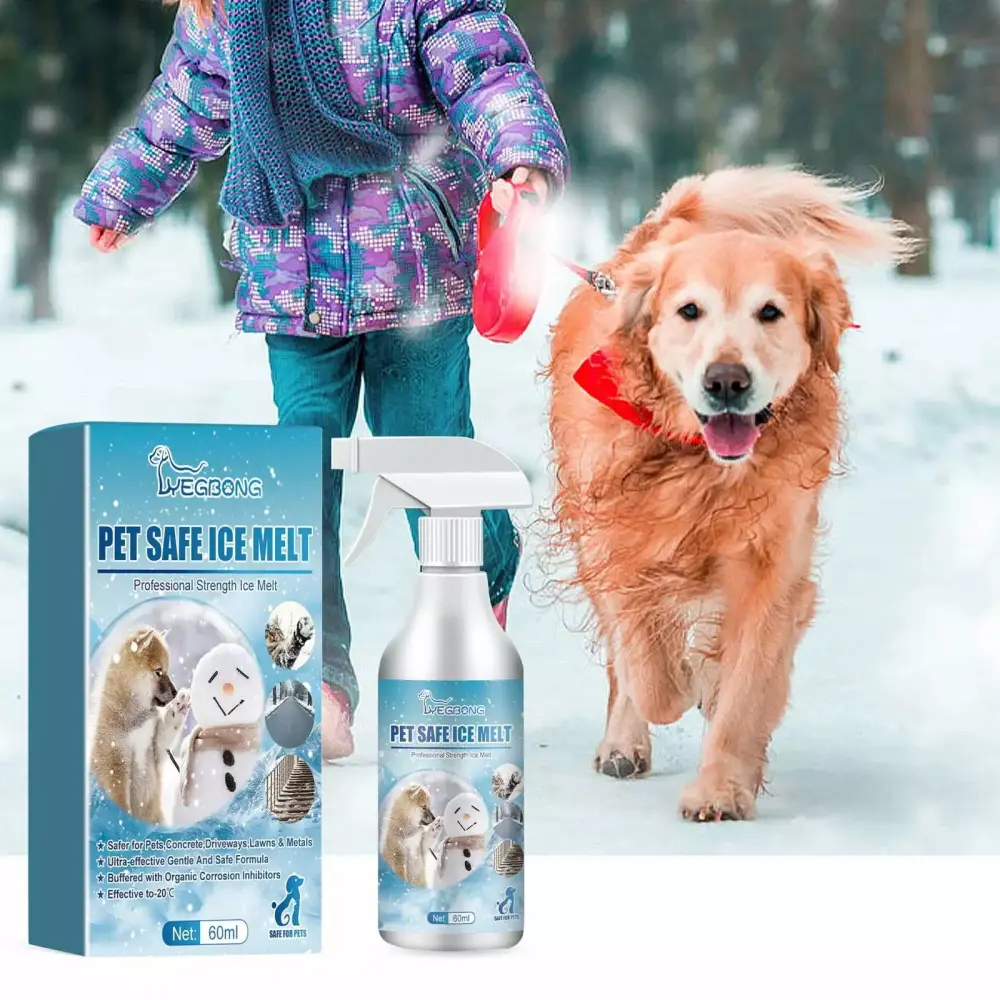 Qepwscx 60ml Pet Protect Ice Melt Spray Driveways and Sidewalks Free
