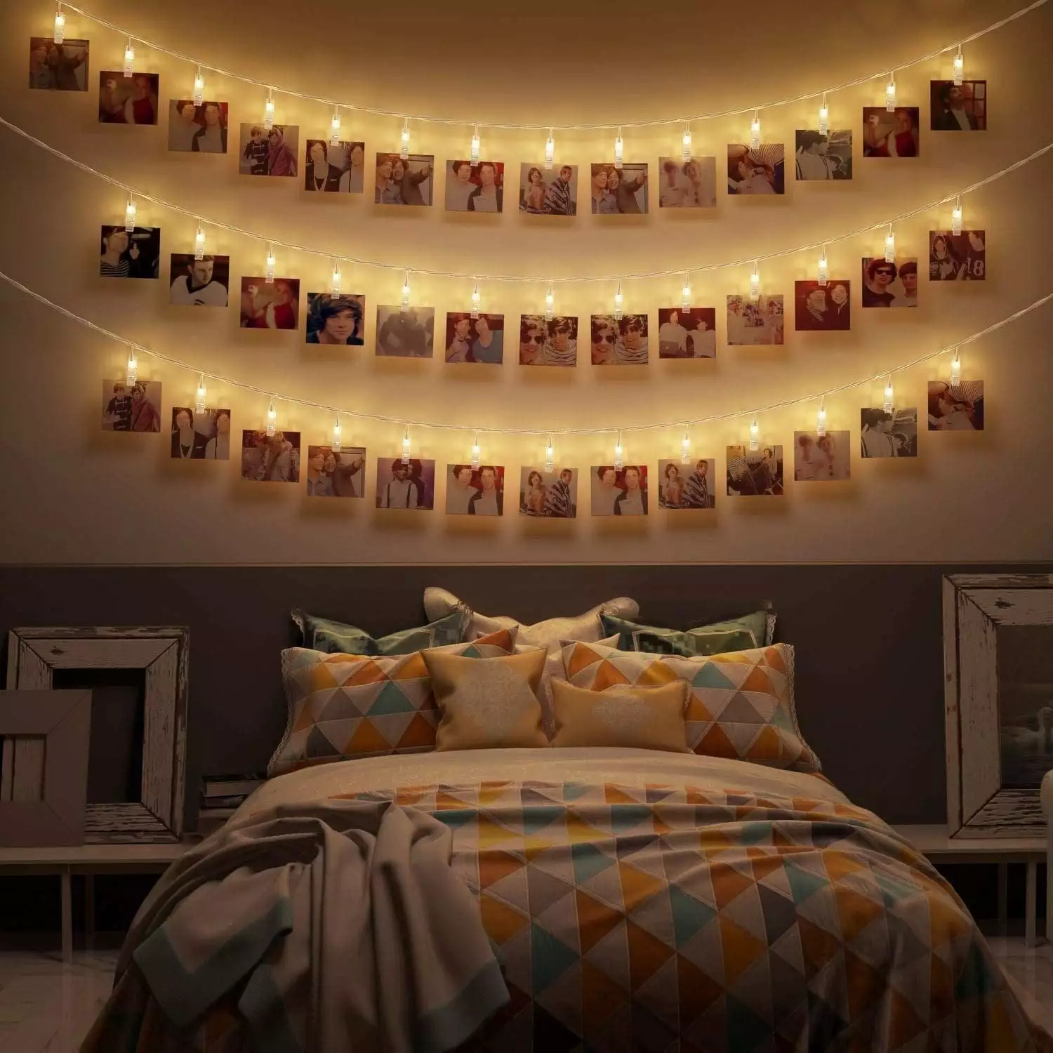Casewin 40 LED Photo Clip String Light Timer Remote Dorm Wall Decor