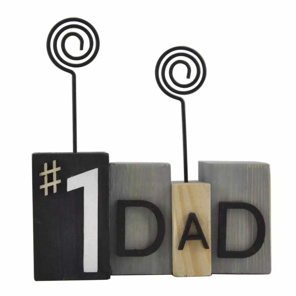 Wood and Metal No.1 Dad Photo Frame Holder Multicolored Father's Day Gift TX USA Corporation