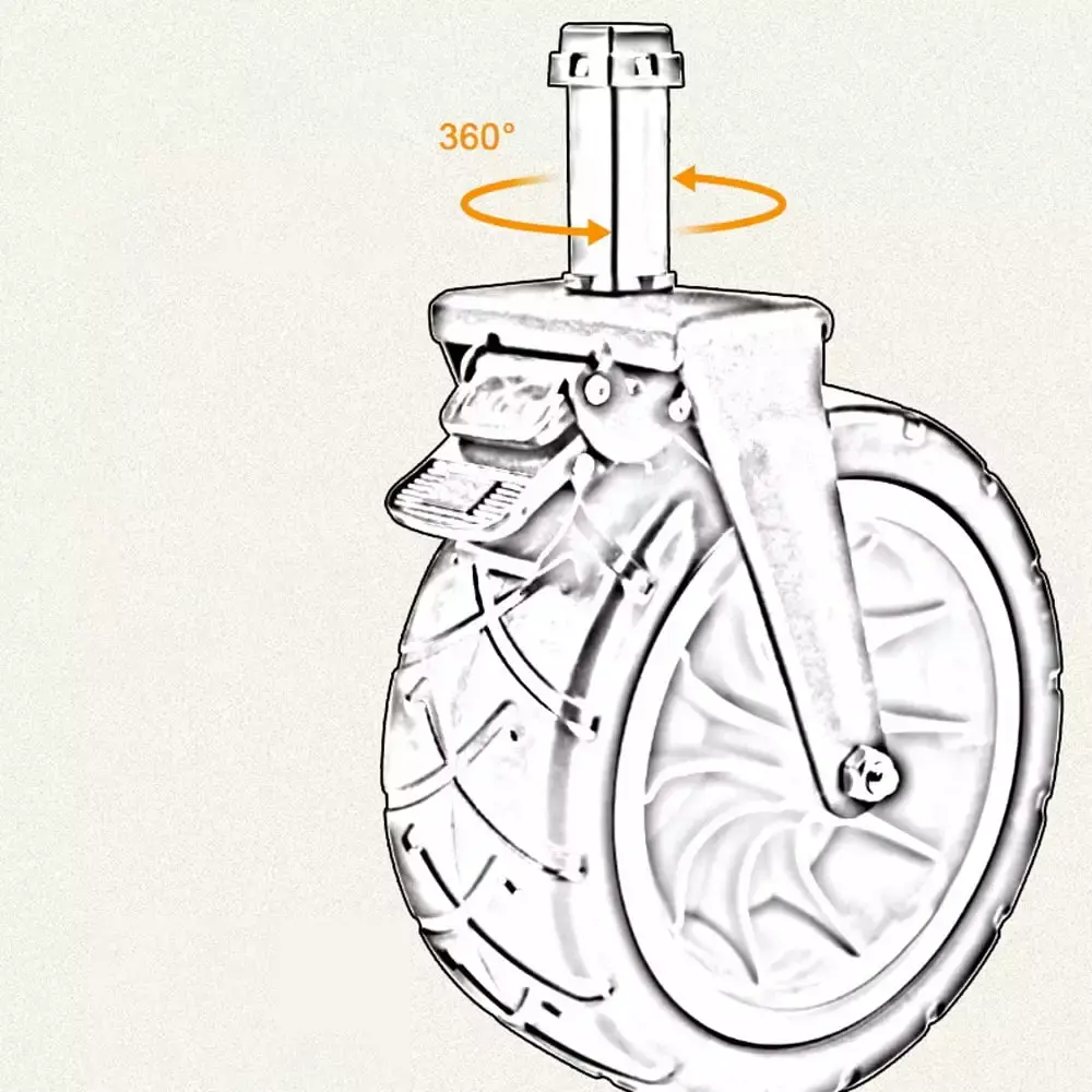 Travel-friendly Adjustable Handle Picnic Cart 150L Outdoor Activities Cart