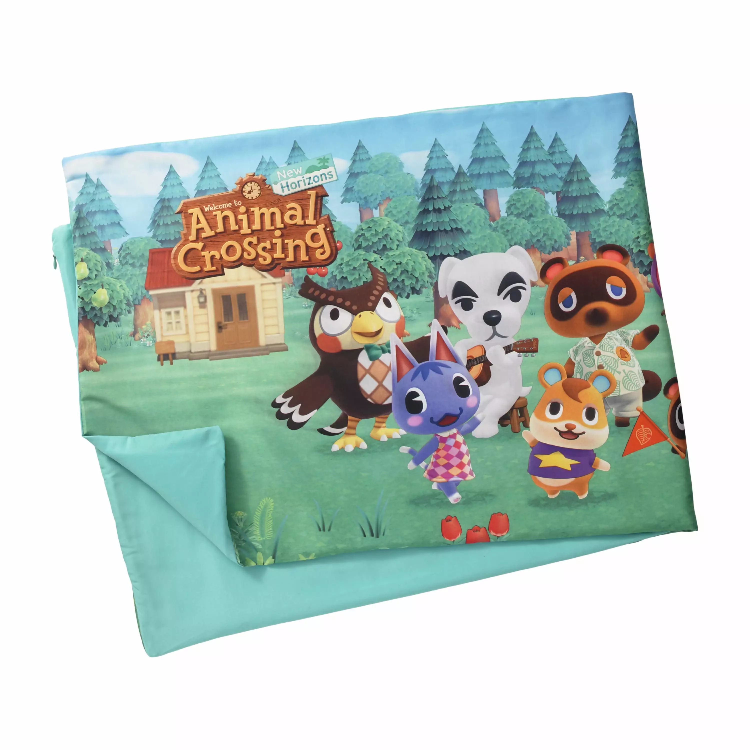 Animal Crossing Kids Microfiber Bedding Body Pillow Cover Zipper Closure Green
