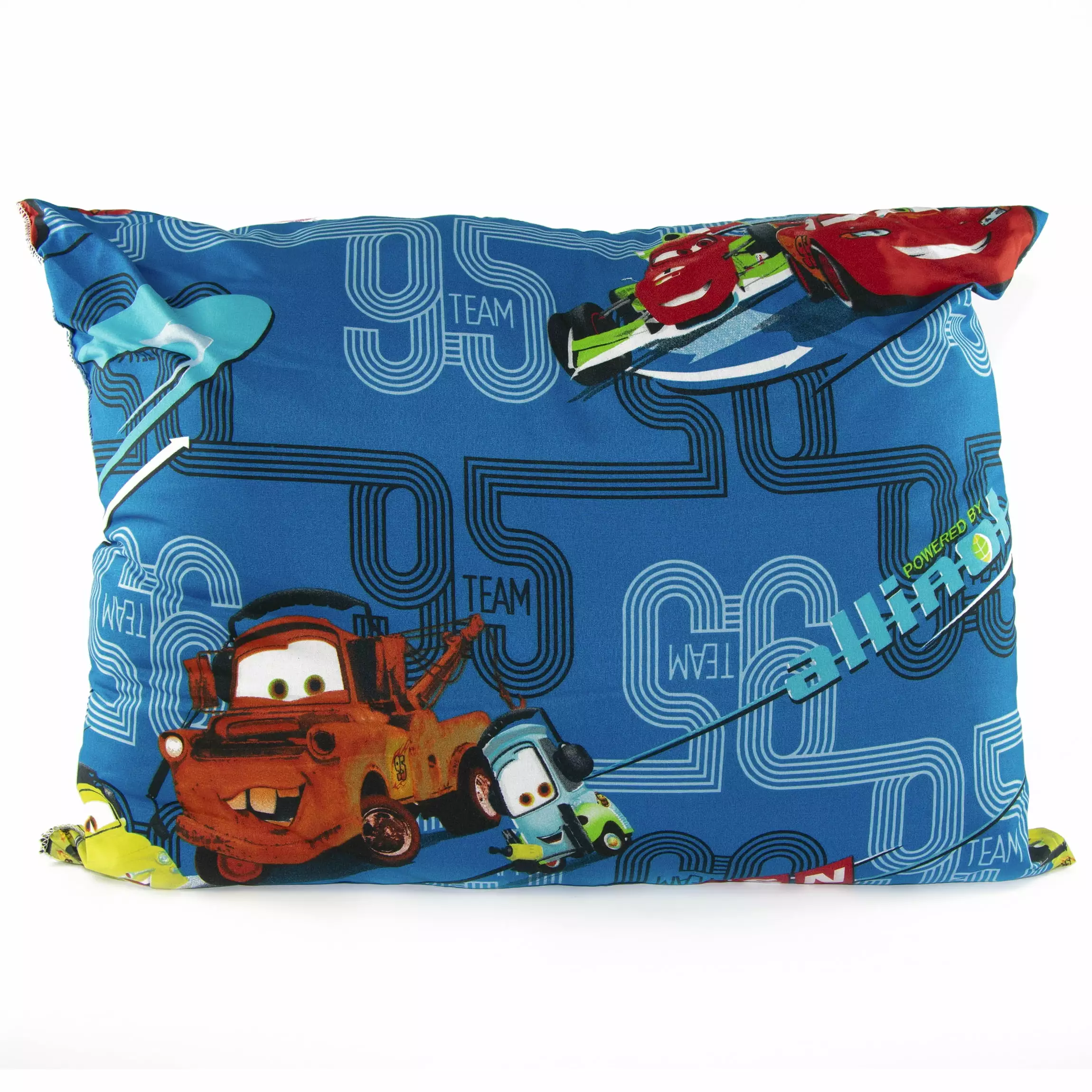 Disney Cars Team 95 Character Kids Pillow Blue Standard 26x20 Inches