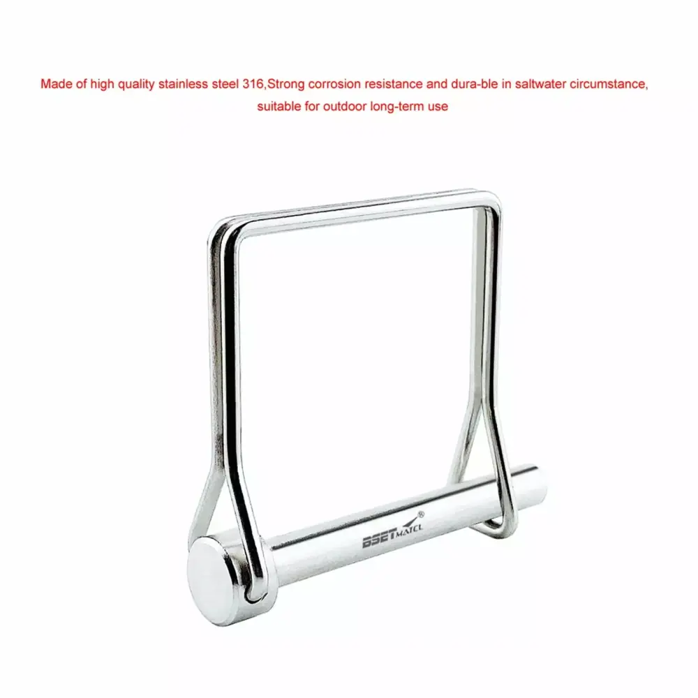 Stainless Steel 316 Square Shaft Locking Lock Pin Coupler Retainer Farm Trailers Wagons D12