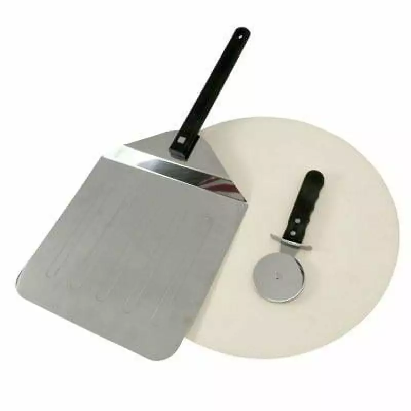 Mr Bar B Q 06187X 3Piece Pizza Stone Kit Outdoor Grilling Mr. Bar-B-Q