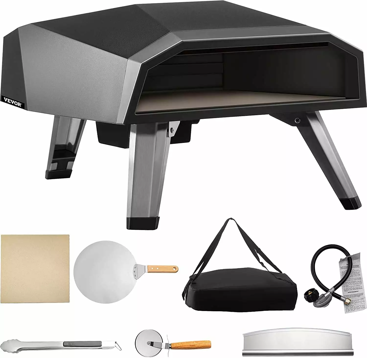 Gas Outdoor Pizza Oven Stainless Steel Propane Pizza Oven 12 Pizza Stone Carry Bag