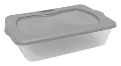 Homz 7703CLTS.08 Storage Tote 27 Quart Titanium Clear Durable Plastic Container