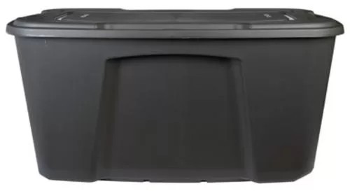 Homz 6550RMC.04 49 Gallon Storage Tote Large Capacity Plastic Bin Garage or Basement