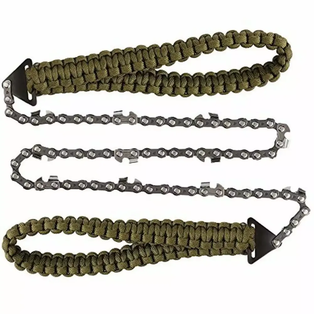 Outdoor Hand Chainsaw - Travel-Friendly Mini Pocket Chain Saw Paracord Handle