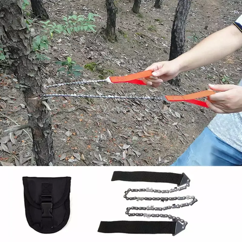 Pocket Chainsaw Emergency Survival Manual Steel Rope Chain Saw 11-Gear Steel Wire
