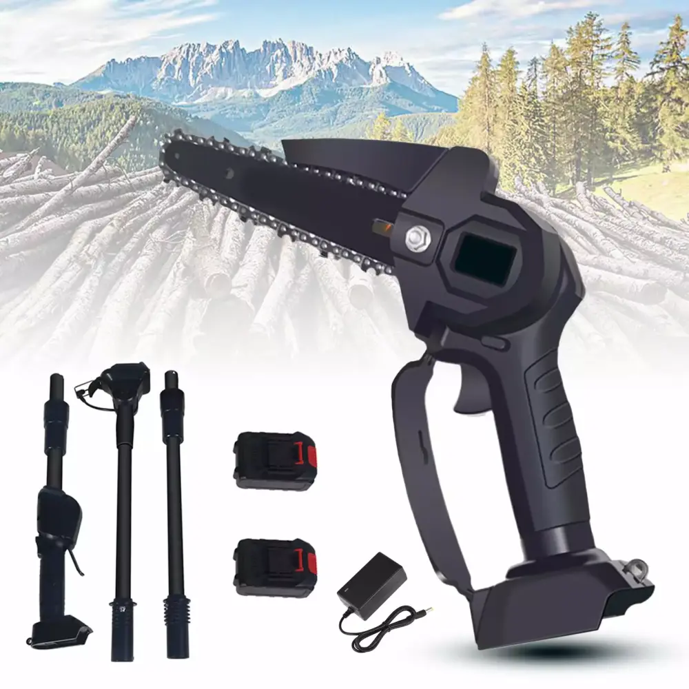 UDIYO Rechargeable Telescopic Pole Chainsaw High Branch Tree Pruning and Garden Equipment