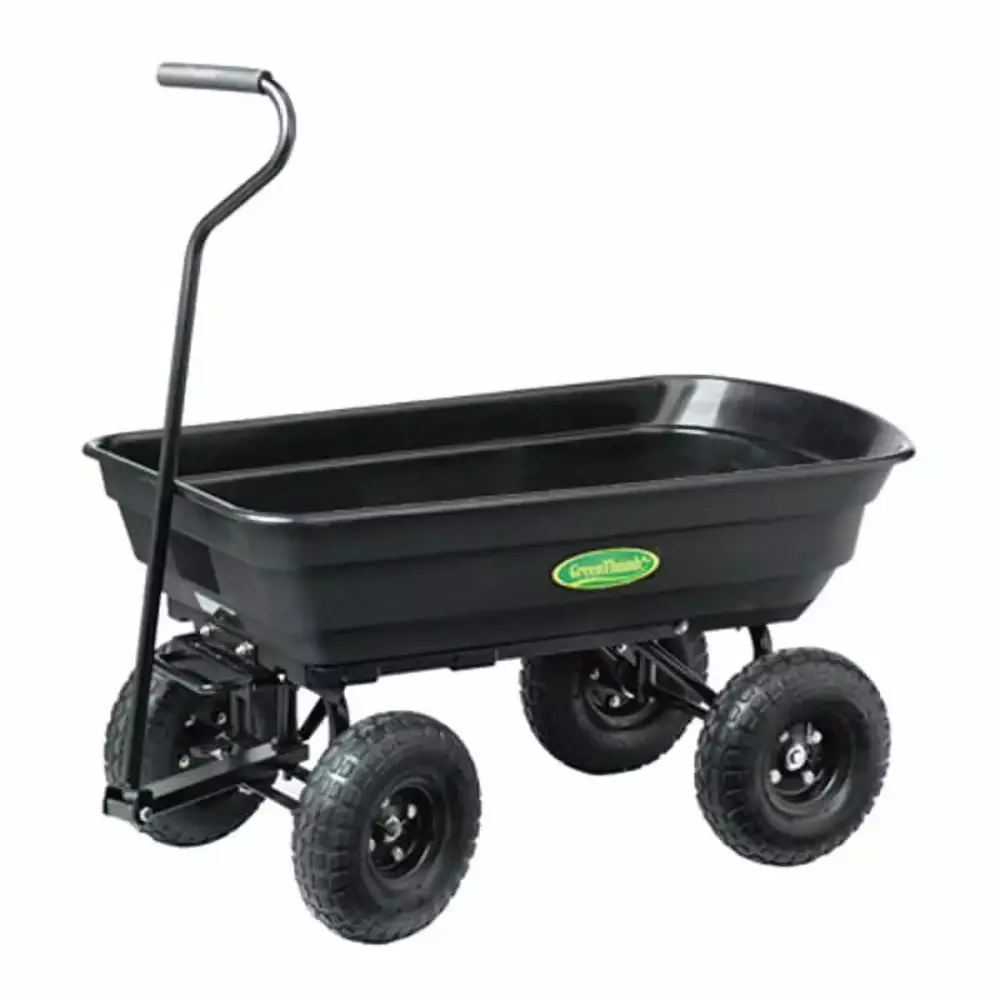 Green Thumb GT200-TV Poly Dumping Garden Cart Heavy Duty Outdoor Wagon 1