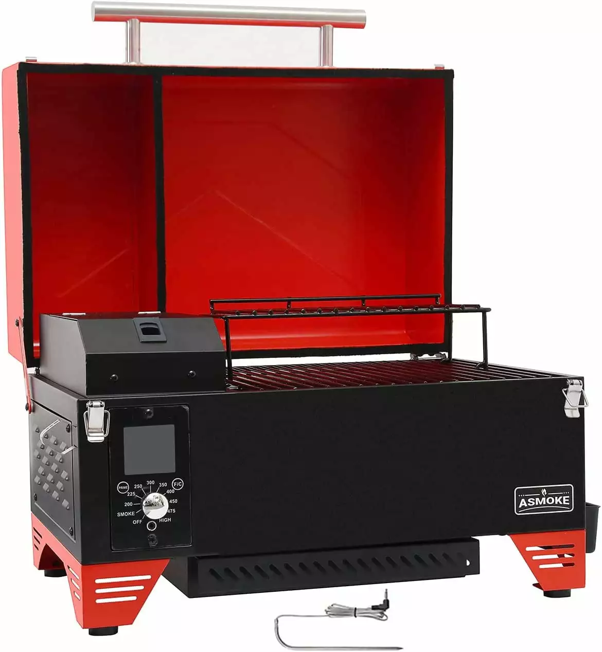 ASMOKE AS350 Travel-friendly Wood Pellet Grill & Smoker 8--1 Cooking Flexibility