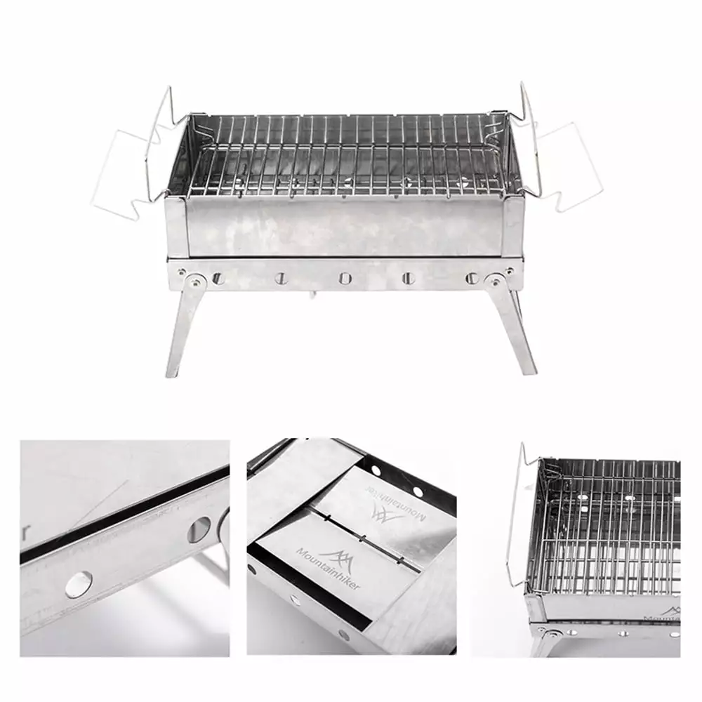 Grill.Barbecue Travel-friendly Picnic Stainless Steel BBQ Stove Outdoor Cooking Bestauty