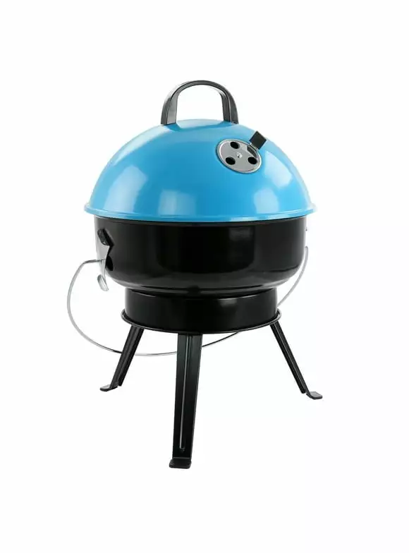 Pack 2 Gibson Home Fireblue Travel-friendly 14 Inch BBQ Grill Portable Blue