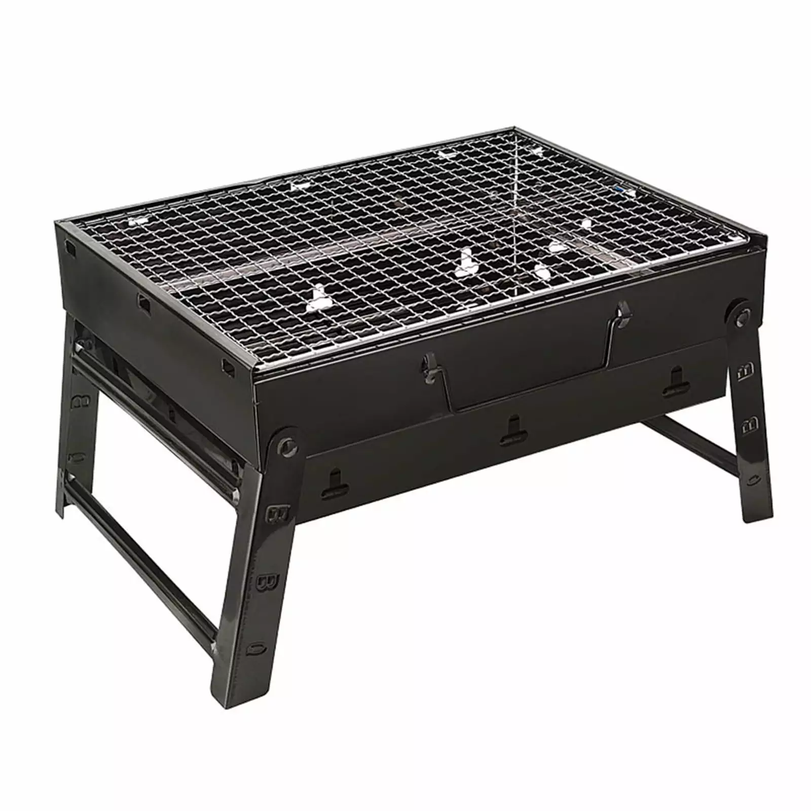 Foldable Outdoor BBQ Grill Thickened Non-Stick Grate Home Cooking and Camping 43x22x9cm Viwoeim