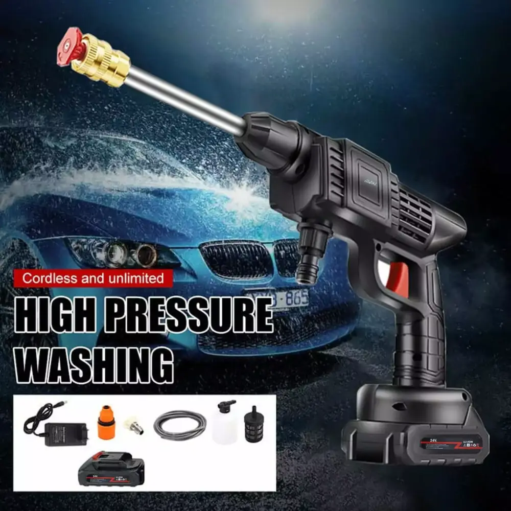 Lithium Electric Car Wash Water Spray Travel-friendly Wireless High Pressure Rechargeable Cleaning Tool