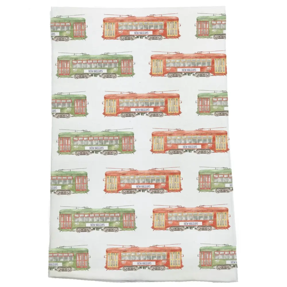 STREETCAR PRINT TOWEL - High Resolution Print