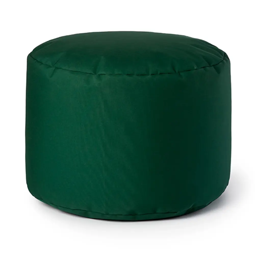 Carved Wood Pouf Ottoman - Boreal