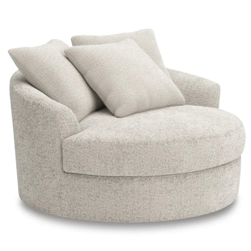 Diamond Sleek Furniture Exclusive Design Cuddle Plush Swivel Fabric Accent Chair PC5910621