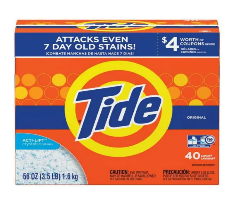 Tide Powder Laundry Detergent 56 Oz High Efficiency Stain Remover