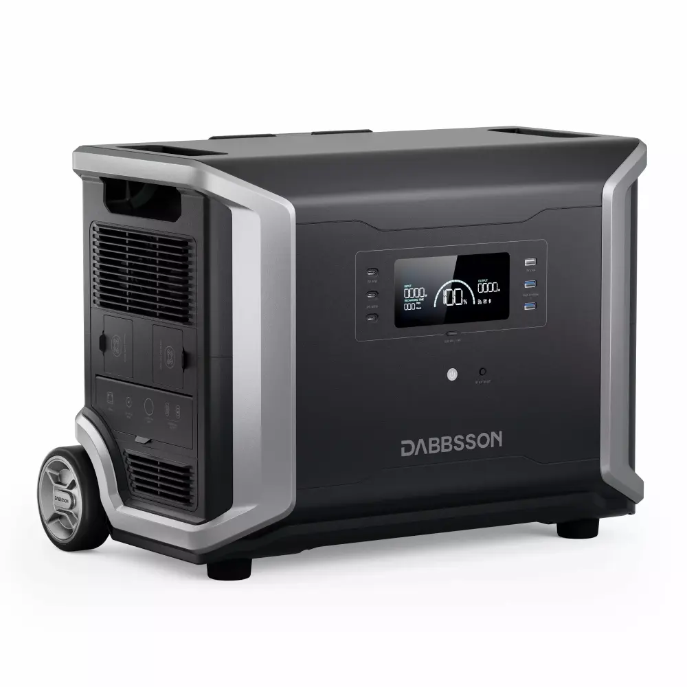 DABBSSON 3600W Travel-friendly Power Station Dabs3500.120V Solar Power Station 3430Wh Home Battery Backup Solar Power Stat...