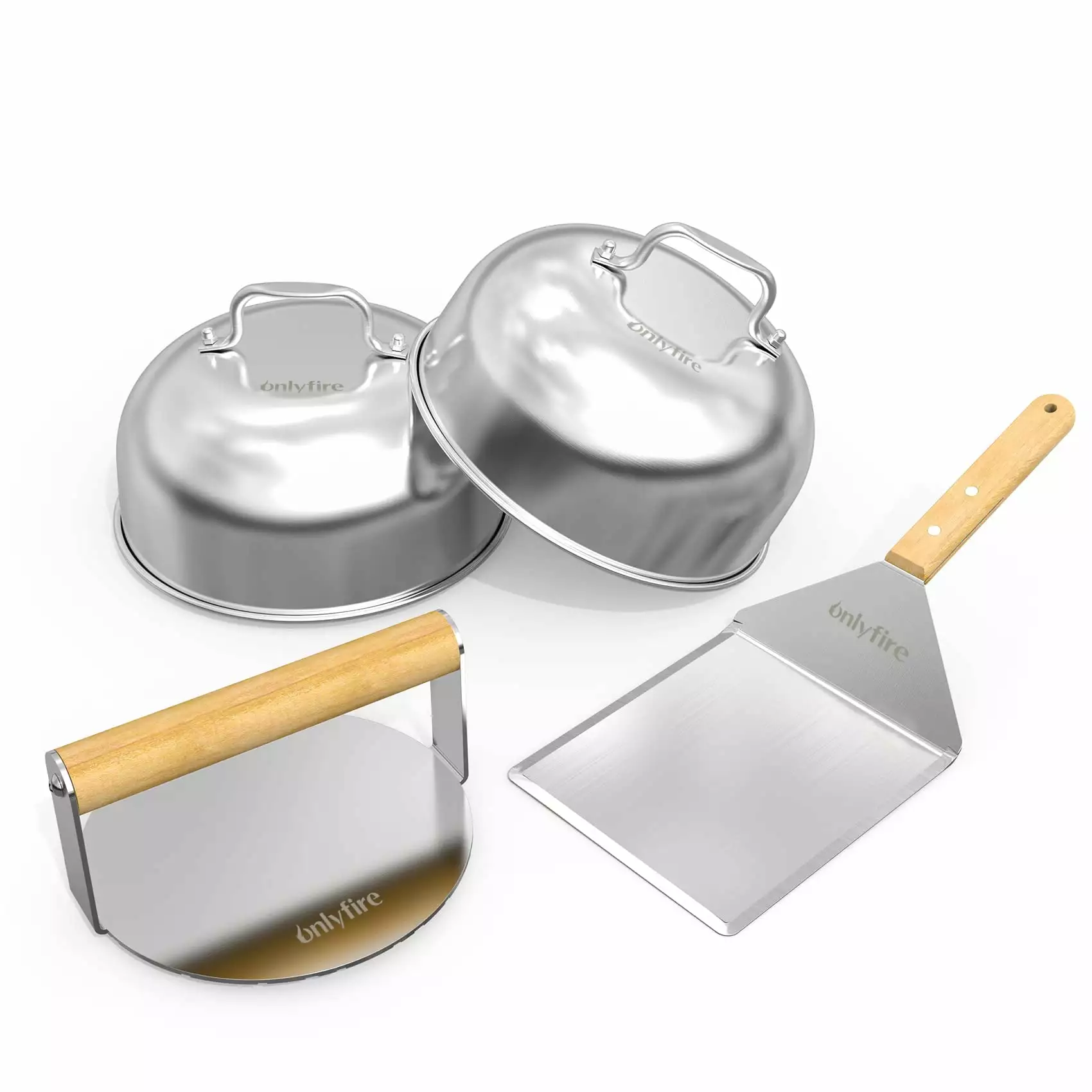 Only Fire BBQ Accessories Cheese Melting Dome and Burger Press Kit Onlyfire
