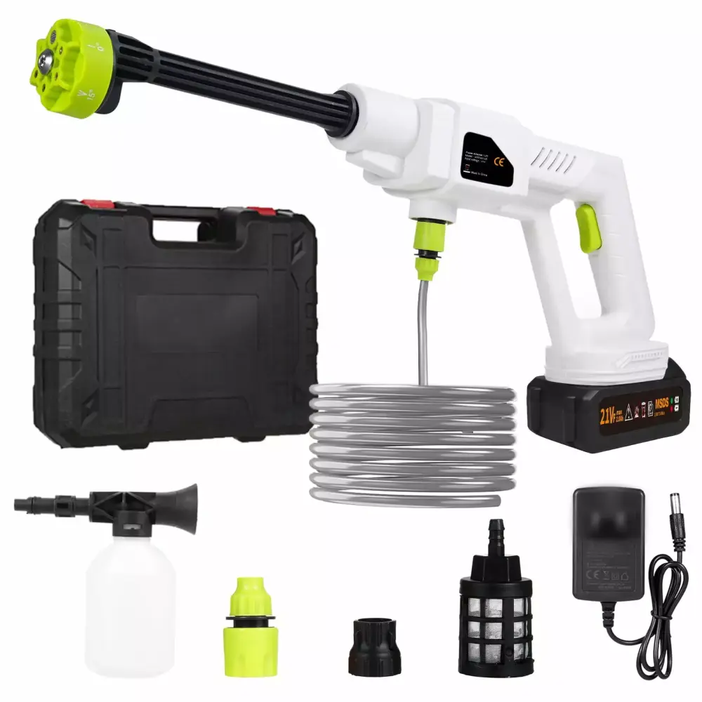 Carevas 21V Cordless Car Wash Pressure Washer 6--1 Modes and 1500mAh Battery Travel-Friendly Cleaning Us