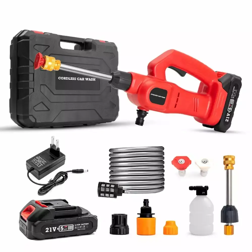 Htovila 21V Auto Car Washer Pressure Travel-friendly Vehicle Tool 2pcs